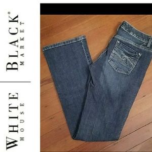WHBM Distressed Bootcut Jeans